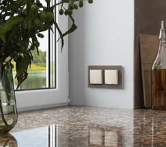 W1171262/ Розетка с заземлением и шторками c крышкой IP44 (айвори матовый)