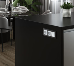 W1120161/ Выключатель двухклавишный с подсветкой (белый матовый)