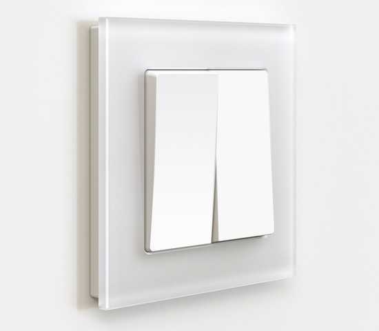 W1120061/ Выключатель двухклавишный (белый матовый)