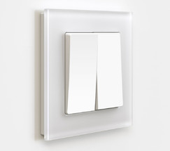 W1120061/ Выключатель двухклавишный (белый матовый)