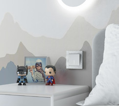 W1110161/ Выключатель одноклавишный с подсветкой (белый матовый)