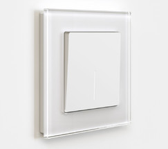 W1110161/ Выключатель одноклавишный с подсветкой (белый матовый)