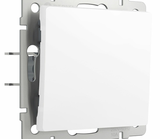 W1112061/ Выключатель одноклавишный проходной (белый матовый)