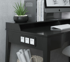 W1171161/ Розетка с заземлением и шторками (белый матовый)