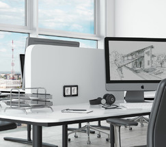 W1171161/ Розетка с заземлением и шторками (белый матовый)