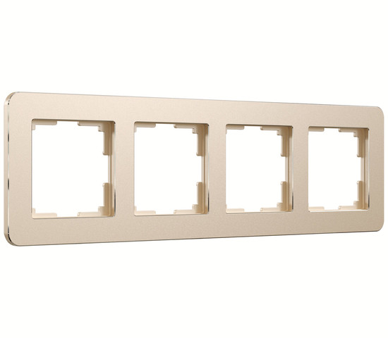 W0042611/ Рамка на 4 поста Platinum (шампань)