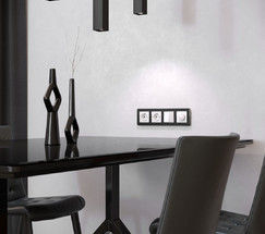 W0042608/ Рамка на 4 поста Platinum (черный алюминий)