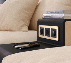 W0032611/ Рамка на 3 поста Platinum (шампань)