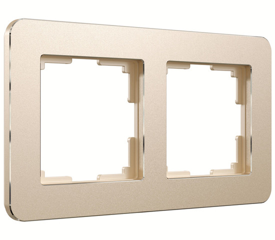 W0022611/ Рамка на 2 поста Platinum (шампань)