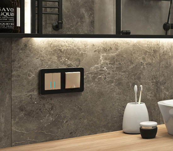 W0022608/ Рамка на 2 поста Platinum (черный алюминий)