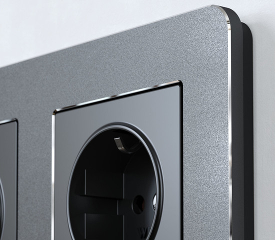 W0022608/ Рамка на 2 поста Platinum (черный алюминий)