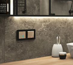 W0022608/ Рамка на 2 поста Platinum (черный алюминий)