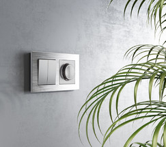 W1123008/ Перекрестный выключатель двухклавишный (серебряный)