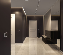 W1123006/ Перекрестный выключатель двухклавишный (чёрный)