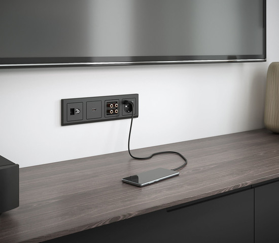 W1185008/ Акустическая розетка (черный матовый)