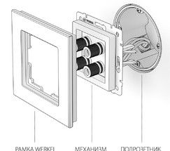 W1185008/ Акустическая розетка (черный матовый)