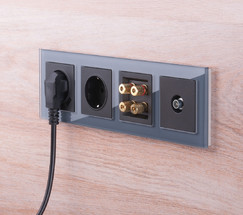 W1185008/ Акустическая розетка (черный матовый)