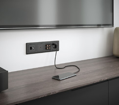 W1185008/ Акустическая розетка (черный матовый)