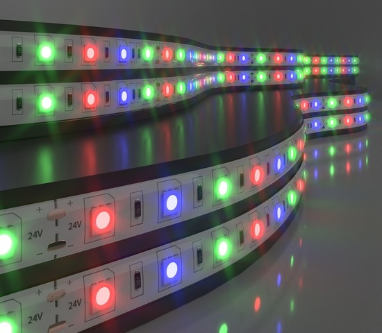 Лента светодиодная 60Led 14,4W IP65 мульти (5050 24V 60Led 14,4W IP65 RGB)