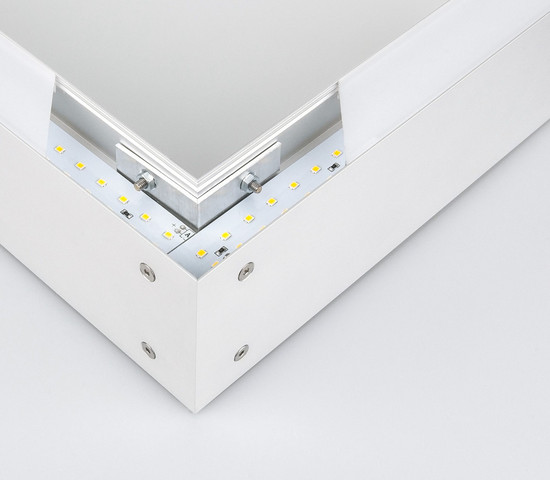 Линейный светодиодный накладной односторонний светильник 128см 25W 3000K матовое серебро (101-100-30-128)