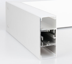 Линейный светодиодный накладной односторонний светильник 128см 25W 3000K матовое серебро (101-100-30-128)