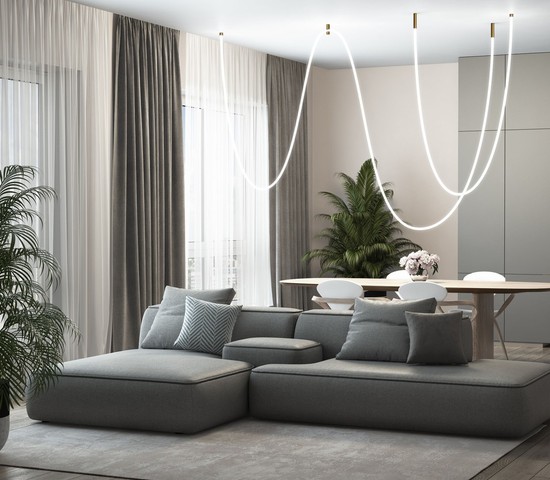 Подвесные крепления для круглого гибкого неона Full light латунь (FL 28120)