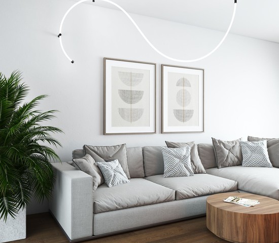 Заглушка для круглого гибкого неона Full light черный (FL 28/20)