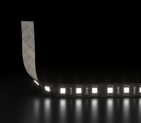 Лента светодиодная 120Led 9,6W IP20 6500K холодный белый (2835 24V 120Led 9,6W IP20 Black)