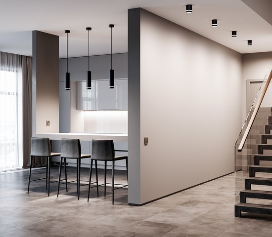 DLR023 12W 3000K черный матовый