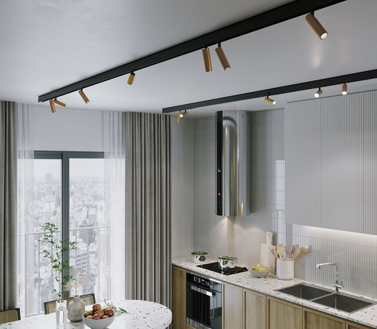 Slim Magnetic Трековый светильник 14W 4200K Dual (латунь) 85046/01