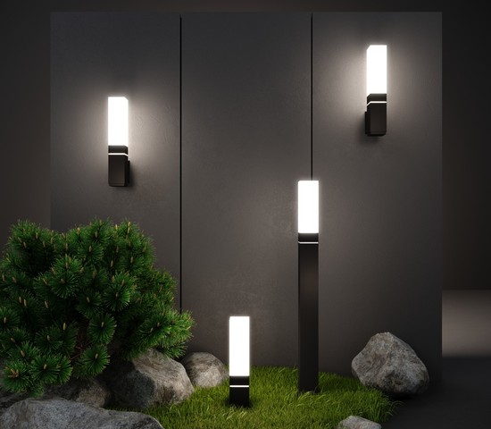 Универсальный уличный светильник 1537 TECHNO LED чёрный