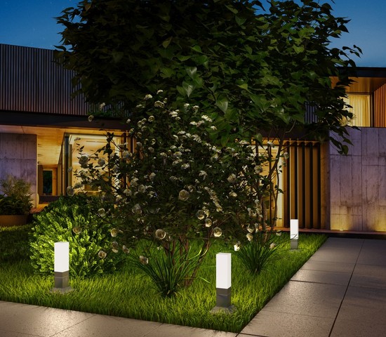 Универсальный уличный светильник 1536 TECHNO LED серый