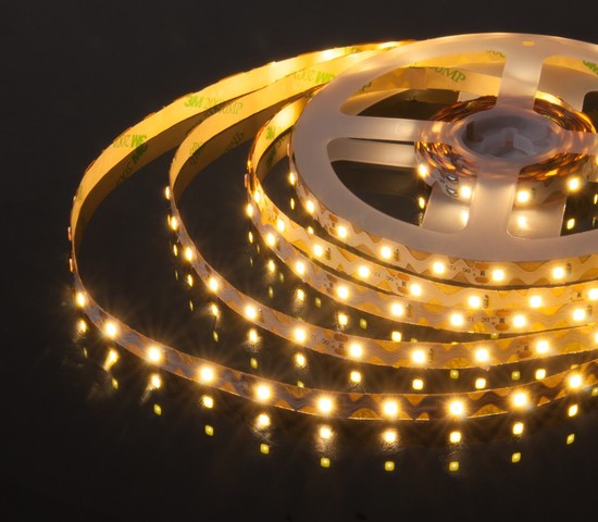 Лента светодиодная гибкая 60 Led 6W IP20 3300К теплый белый (S 2835 12V 60Led 6W IP20)