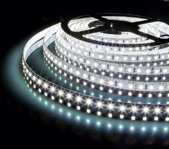 Лента светодиодная 120Led 9,6W IP65 6500K холодный белый (2835 12V 120Led 9,6W IP65)