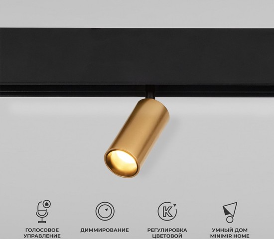 85071/01 Slim Magnetic Умный трековый светильник 5W 2700-6500K Dim Cantors (латунь)