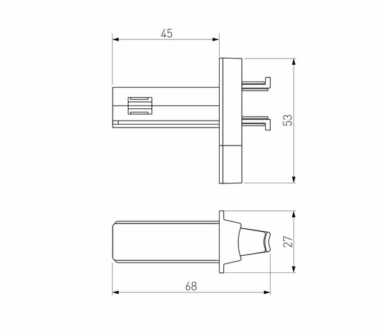 Slim Magnetic Соединитель для круглого шарнирного коннектора (чёрный) 85011/00