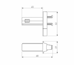 Slim Magnetic Соединитель для круглого шарнирного коннектора (чёрный) 85011/00