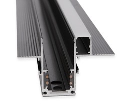 Slim Magnetic Шинопровод встраиваемый с местом под светодиодную ленту (чёрный) (2м) 85132/00