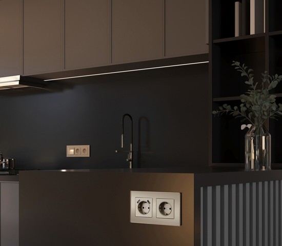 W0023111/ Рамка на 2 поста Senso (шампань, стекло soft-touch)