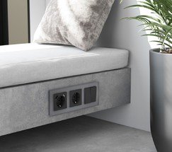 W0033106/ Рамка на 3 поста Senso (серебряный, стекло soft-touch)