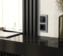 W0023106/ Рамка на 2 поста Senso (серебряный, стекло soft-touch)