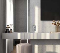 W0023106/ Рамка на 2 поста Senso (серебряный, стекло soft-touch)