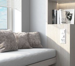 W0033101/ Рамка на 3 поста Senso (белый, стекло soft-touch)