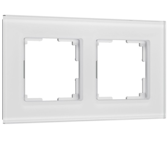 W0023101/ Рамка на 2 поста Senso (белый, стекло soft-touch)