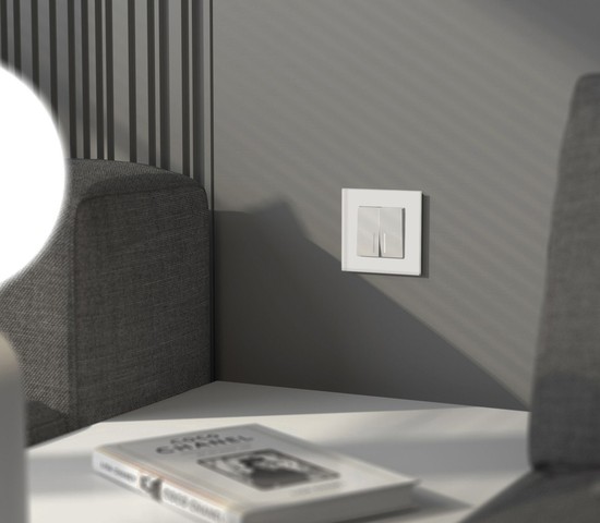 W0013101/ Рамка на 1 пост Senso (белый, стекло soft-touch)