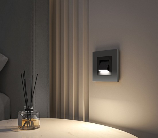 W1154708 / Встраиваемая LED подсветка Turn (черный матовый)