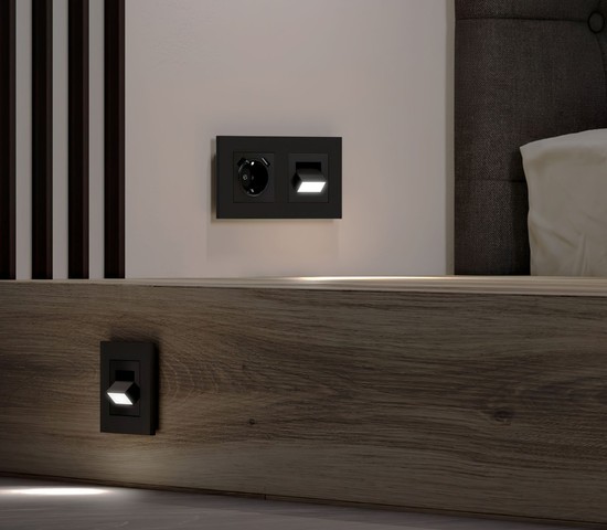 W1154708 / Встраиваемая LED подсветка Turn (черный матовый)