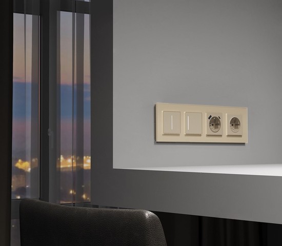 W4513011/ Умный сенсорный выключатель одноклавишный (шампань)