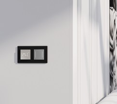 W4523006/ Умный сенсорный выключатель двухклавишный (серебряный)