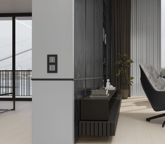 W4513006/ Умный сенсорный выключатель одноклавишный (серебряный)